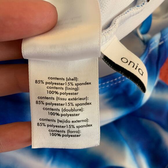 Onia Chelsea Blue Tie Dye One Piece Swimsuit Medium New With Tags - Picture 8 of 11